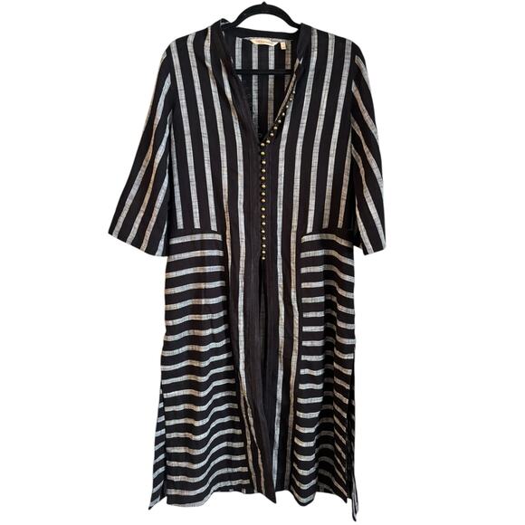 Soft Surroundings Tops - Soft Surroundings Moroccan Striped Maxi Tunic Robe Duster Kaftan Topper Small
